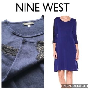 NINE WEST Lace Sleeve, Dress, XL